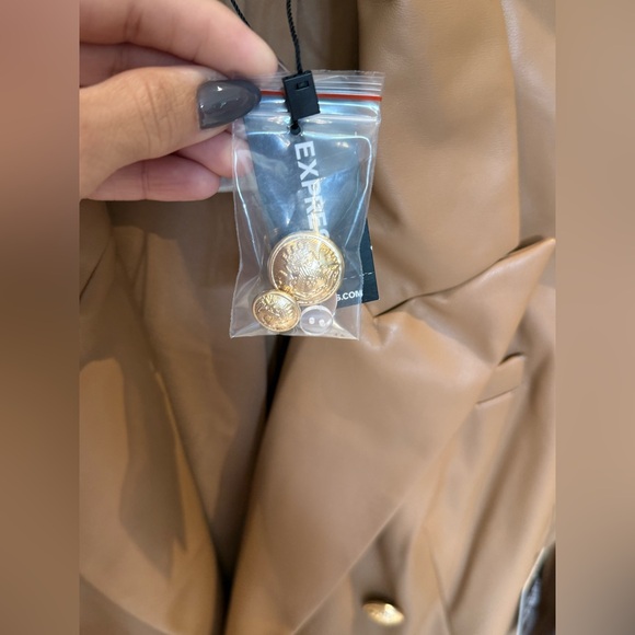 NWT Blazer in a beautiful caramel faux leather. - Picture 5 of 8